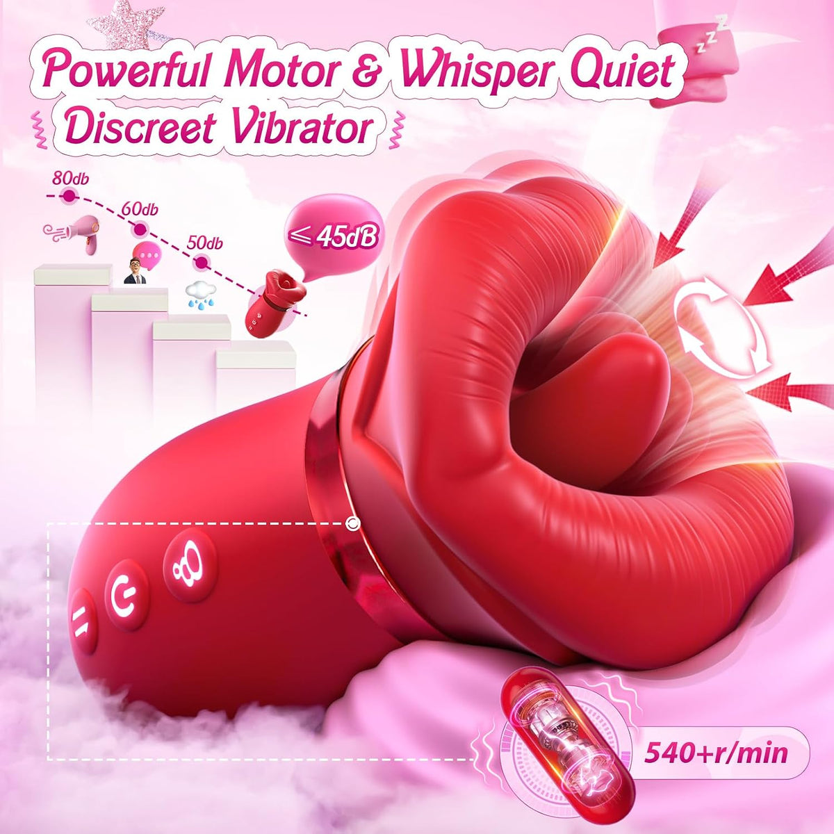 Rose Suction Personal Massager | App Controlled Waterproof Silicone Massager