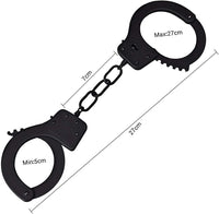 Black Metal Handcuffs with 2 Keys – Police Costume & Cosplay Prop