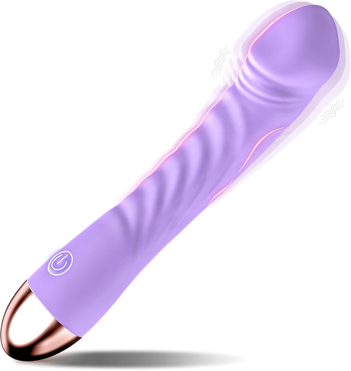 Realistic silicone vibrator with textured design