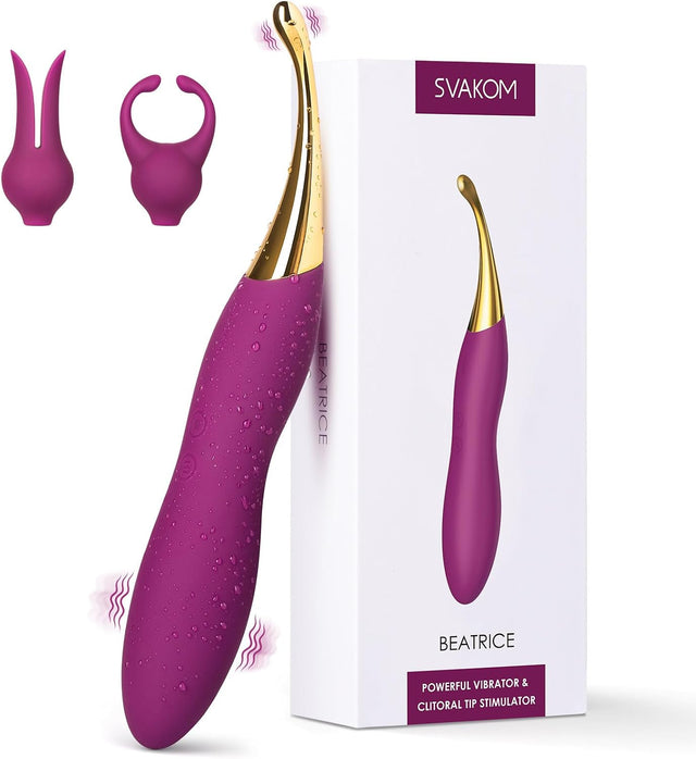 4-in-1 Dual Stimulation Vibrator | 2 Detachable Heads, 10 Patterns x 5 Levels, IPX7