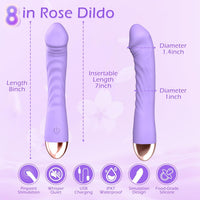 Realistic Silicone Vibrator | 10 Vibration Modes, IPX7 Waterproof, USB-C Rechargeable