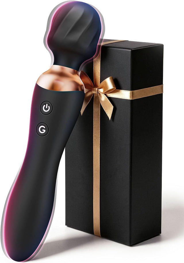 Dual Head Wand Vibrator | 24 Vibration Patterns, 360° Flexible Head, Waterproof