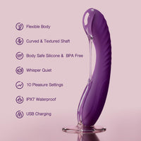 Rechargeable Silicone Personal Massager | Waterproof with 10 Vibration Modes