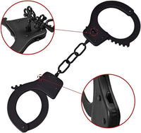 Black Metal Handcuffs with 2 Keys – Police Costume & Cosplay Prop