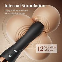 Dual Head Wand Vibrator | 24 Vibration Patterns, 360° Flexible Head, Waterproof