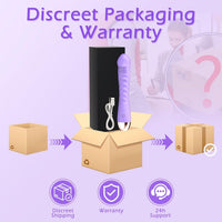 Realistic Silicone Vibrator | 10 Vibration Modes, IPX7 Waterproof, USB-C Rechargeable