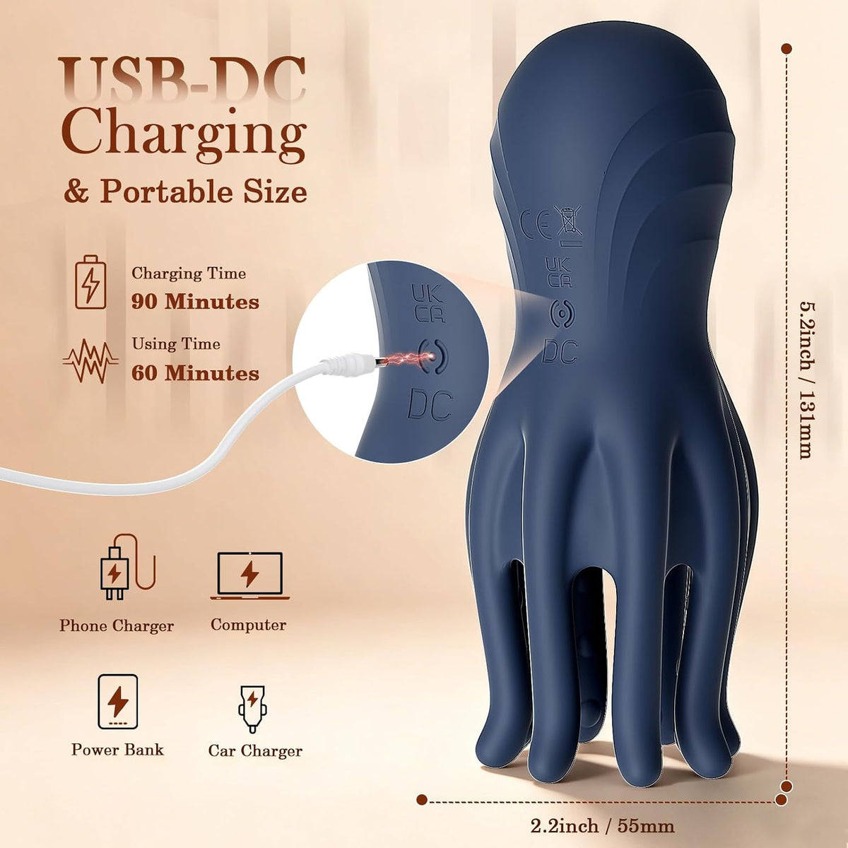 Silicone Personal Massager | 10 Vibration Modes, Waterproof Compact Design