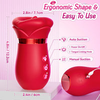 Rose Suction Personal Massager | App Controlled Waterproof Silicone Massager