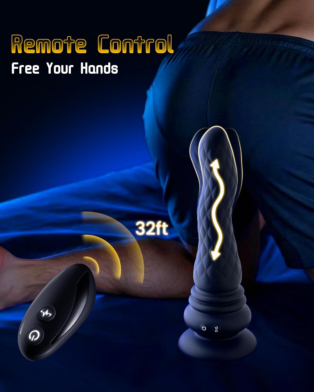 Remote Control Silicone Massager | 3-in-1 Waterproof with Suction Base