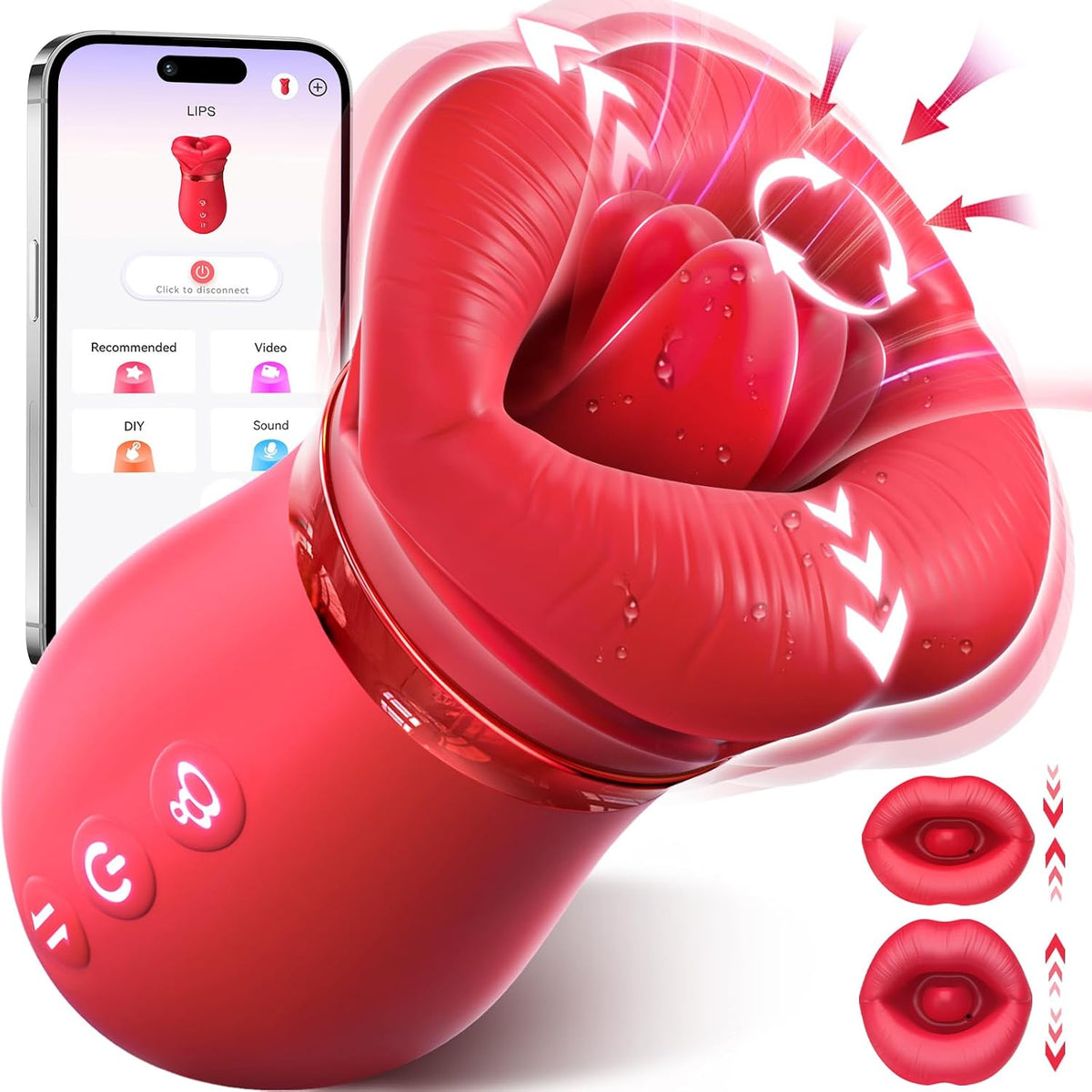 Rose-shaped suction personal massager in silicone