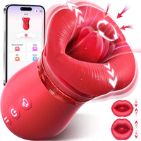 Rose-shaped suction personal massager in silicone