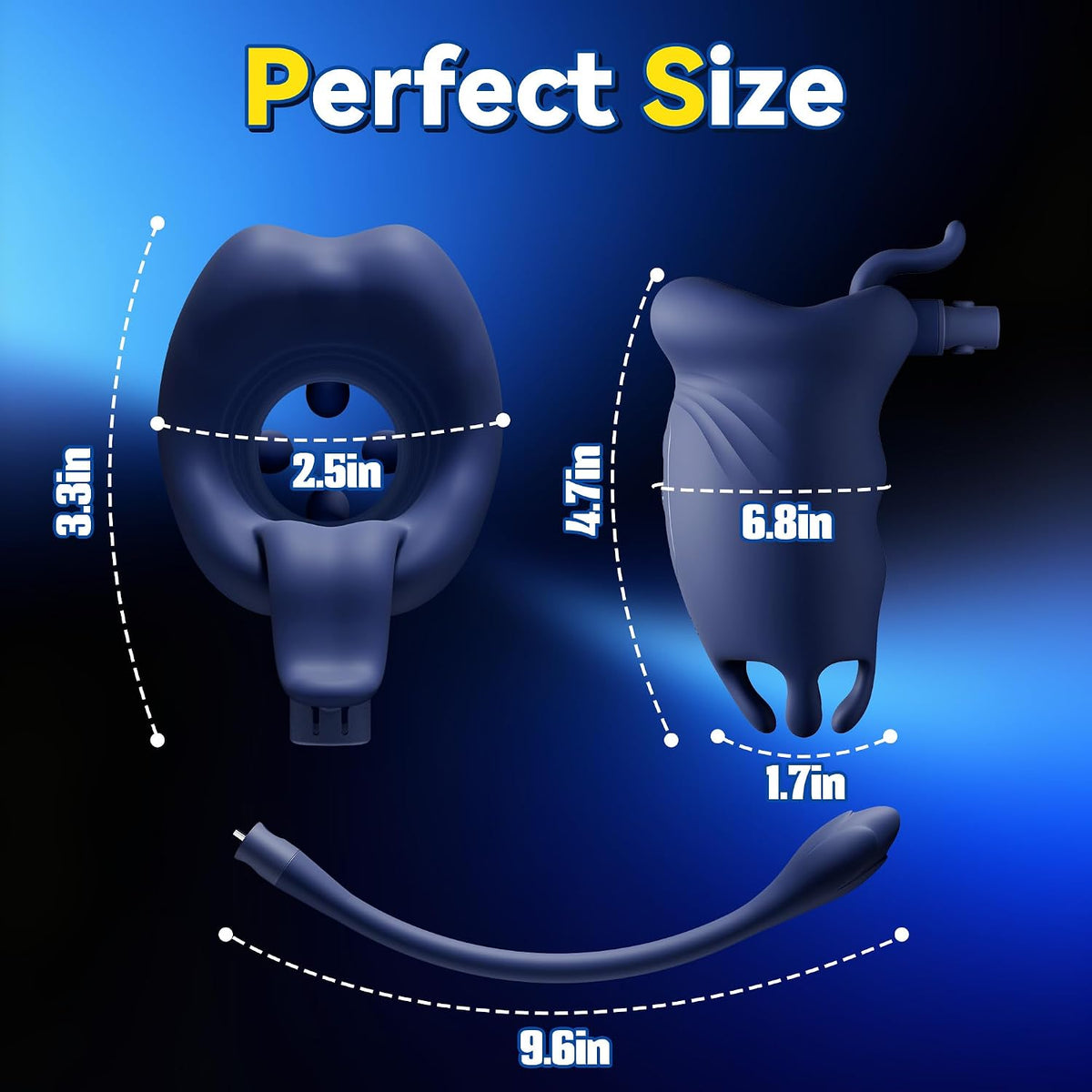 Silicone Personal Massager Set | Detachable 2-Motor with 10 Vibration Modes