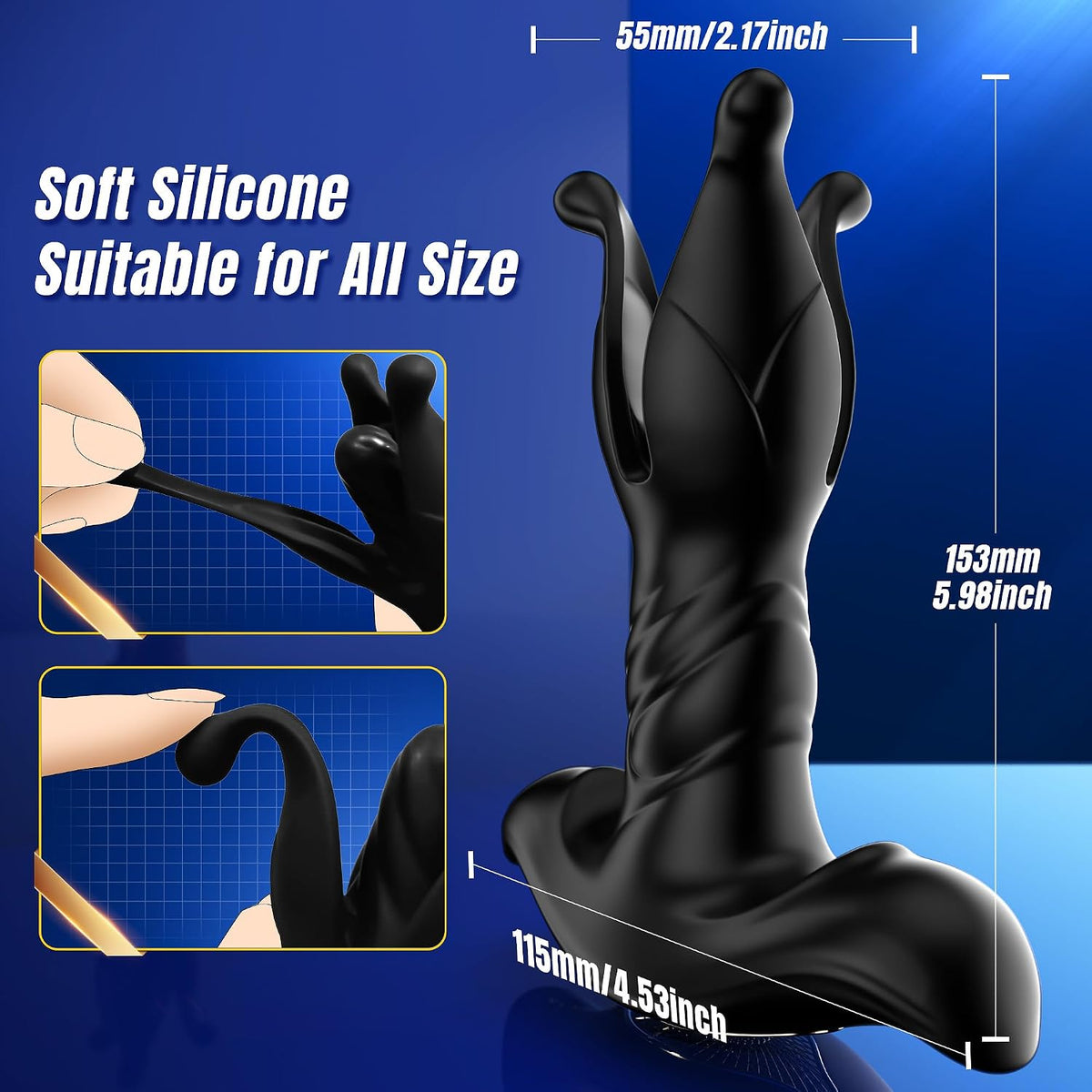 App Controlled Silicone Massager | 6-Function Waterproof with Remote Control