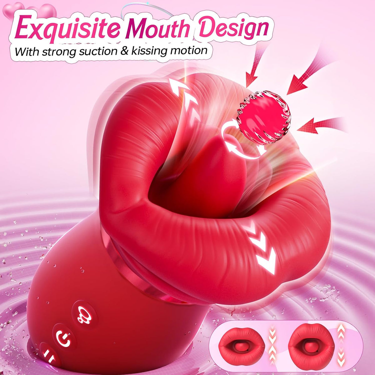 Rose Suction Personal Massager | App Controlled Waterproof Silicone Massager
