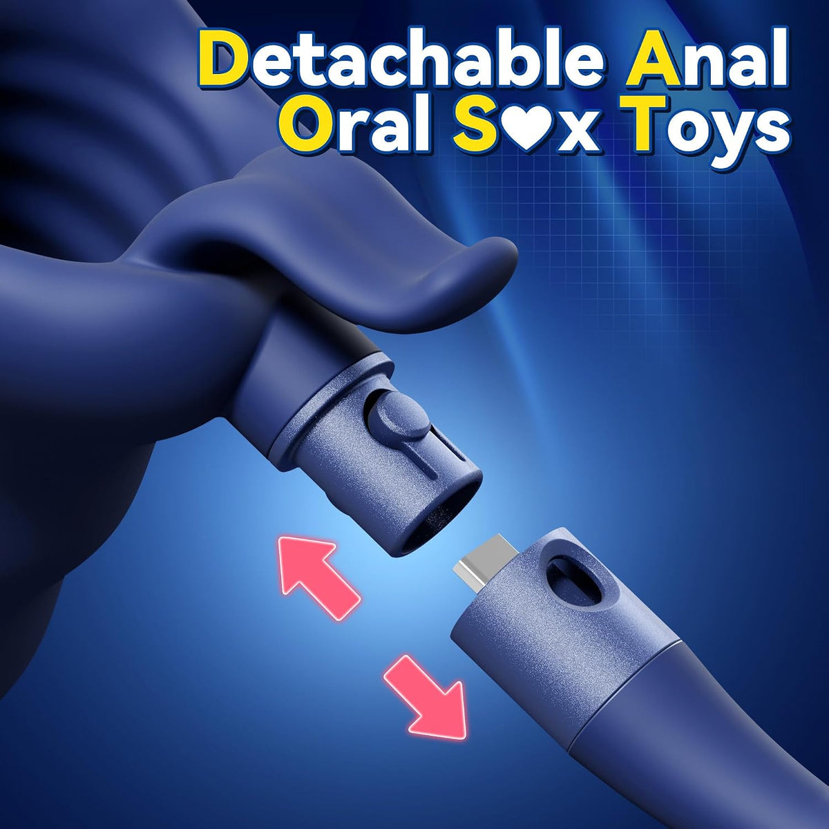 Silicone Personal Massager Set | Detachable 2-Motor with 10 Vibration Modes