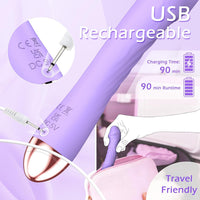 Realistic Silicone Vibrator | 10 Vibration Modes, IPX7 Waterproof, USB-C Rechargeable