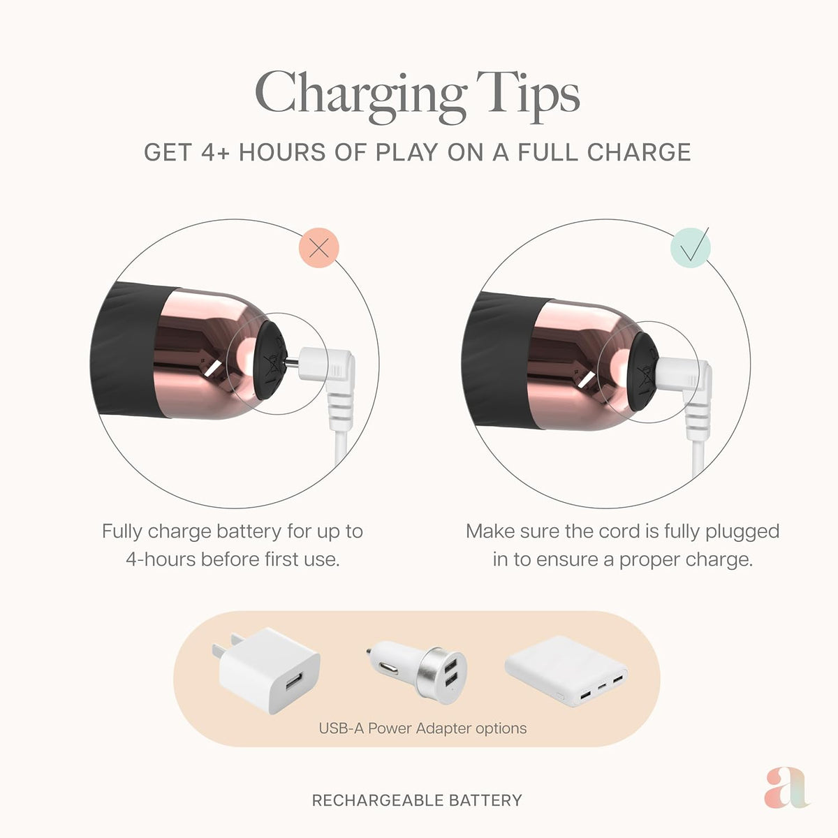 Rechargeable Personal Massager | Waterproof Silicone Vibrator with Multiple Settings